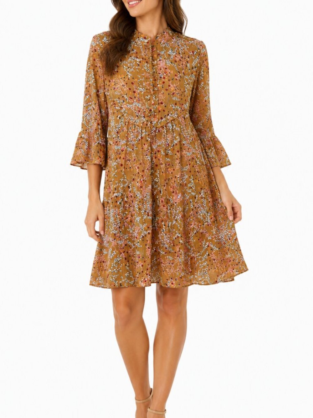 MU YI STYLEWE Floral 3/4 Sleeve Dress NWT
